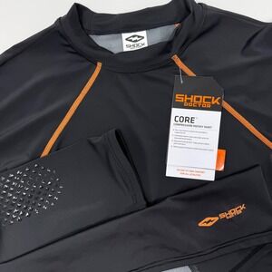 Shock Doctor Core Compression Hockey Shirt Black Men's Large Long Sleeve NEW